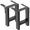 Wiltec Base per panche verniciatura a polvere nero 30x43cm Telaio quadrato panca