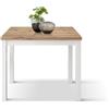 PAZZO DESIGN Tavolo allungabile Giuliano, Rovere Rustico, Gambe Bianche, Tavolo Cucina, Tavolo Soggiorno, Made in Italy, 90x90x76,5 cm - id_2140