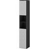 Vicco Armadio per il bagno Edge, Nero, 30 x 189.5 cm