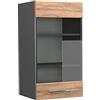 Vicco Mobile da cucina in vetro Fame-Line, Rovere dorato, 40 cm, per la combinazione con altri moduli della serie Fame-Line