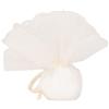 Generico 25 veli portaconfetti Velo Porta Confetti con Tirante per creazione Veloce ciuffetti bomboniere Sacchetti bomboniera Vari Colori 25 Pezzi (Crema con Pois)