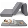 POKAR Materasso Pieghevole da Campeggio Impermeabile Materassino Materasso Auto Lettino da Viaggio Letto da Campeggio Impermeabile 140 x 195 x 15 cm, Grigio