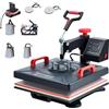 CREWORKS 8 IN1 Pressa a Caldo 38 X 38CM 1400W Pressa di Calore Macchina Sublimazione Digitale Girevole a 360 Gradi con Controllo Digitale Termopressa per Magliette, Cappelli, Borse, Piatto, Tazza