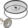 Rgzqrq 2 pezzi Anello in Gomma per Sgabelli da Bar con Base Rotonda Sostituibile in per la Protezione del Pavimento, Guarnizione in Gomma per la Protezione del Pavimento dello Sgabello (38.5cm, Nero)