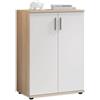 MERCATONE GERMANVOX da oltre 40 anni arreda la tua casa Mobile Multiuso in Legno, Armadietto Rovere e Bianco, 2 Ante con Ripiano Interno, per Sala Corridoio Ingresso, 60x35x84 cm