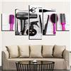 FDD5P Quadri Parete Arte Immagini Moderni Pittura Sfondo Quadro Grafica Decorazione Moderna,Forniture per Parrucchieri,Stampa Tela per Camera da Letto Cucina Salotto Muro,5 Pezzi/Senza Telaio