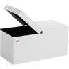 Casaria® Cassapanca Contenitore con Coperchio Pieghevole 80x40x40cm Pouf 131 L Scatola Portaoggetti Panca Box Salvaspazio Sedile Poggiapiedi