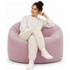 bananair - Pouf Poltrona Sacco in Velluto a Coste - Morbido e Confortevole - Imbottitura in Schiuma, Ottimo Supporto per la Schiena - Pouf Divano Gigante (100 cm, Rosa)