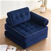 Litbird Divano letto pieghevole - Divano a sacco - Poltrona relax, divano gioco, divano letto e letto degli ospiti per piccoli spazi, poltrona per camera da letto e soggiorno (Blu navy, 95 cm)