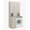 PLATAN ROOM Set da bagno - armadio per lavatrice 65 cm e armadietto alto 33 cm, per bagno e lavatrice (cashmere)