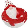 MAZZEO CHRISTMAS Ciotola Natalizia in Ceramica con Gnomo 10x16x14 cm