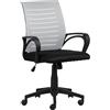 Totò Piccinni Sedia Poltrona Ufficio ASTRA con Braccioli, Girevole 360°, Altezza Regolabile, Ergonomica (Grigio)