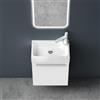 Mai & Mai Mobile Bagno Sospeso46x26x63cm, Mobile da Bagno con Cassetto Include Lavabo, Bianco opaco, Seria Pisa F074