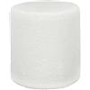 HowHomely | Pouf rotondo 35 x 35 x 35 cm - Pouf in tessuto bouclé bianco, morbido e moderno, sgabello imbottito per soggiorno, camera da letto, corridoio, pouf decorativo