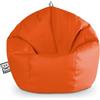Happers Pouf Bambini Poltrona Morbida a Sacco per Sedersi con Imbottitura Puff per Gioco Relax Lettura Puffo Interno Ecopelle Quotidiano di lunga Durata Arancione