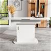 KAZZIO Tavolo da Pranzo Ovale Allungabile, Lunghezza 110/130 x Larghezza 70 x Altezza 75 cm, Tavolo da Pranzo Moderno Minimalista