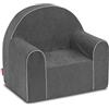 Badum Midi Fauteuil enfant enfants Baby Fauteuil Fauteuil canapé chaise Chaise pour enfant mousse écologique (Gris)