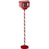 sarcia.eu Cassetta Postale Natalizia su piedistallo con Babbo Natale, Carillon LED, Decorazione Natalizia, Rossa 27x20x150 cm (A)