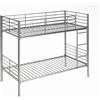 Befara Letto A Castello DIVISIBILE Twins - Argento - 90 x 190 Letto a Castello in Metallo Pratico e Resistente. Divisibile in 2 Letti Singoli. Scala Inclusa. Ringhiera Completa.