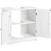 Cannoli Mobile Sottolavabo per Bagno Mobiletto a Terra Sottolavandino Armadietto Sottolavabo da Bagno Mobile a Terra con 2 Ante in Legno Bianco Mobiletto sotto Il Lavello-60 * 30 * 60 cm-bianco