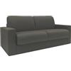 Totò Piccinni Divano Letto Ribaltone Matrimoniale Imbottito con Braccioli, Materasso 14cm, L194cm x P93cm x H87cm (Tessuto Dark Grey)