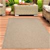 CARPETIA Tappeto da Esterno per Area Esterna Resistente alle Intemperie Effetto Sisal Balcone Giardino Terrazza Cucina Colori Naturali Beige 140 x 200 cm