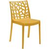GLOUPIE Sedia Matrix In Polipropilene Senape, Dim. 55 x 47 x 82 Cm, Peso 4 Kg, Per Interno Ed Esterno, Made In Italy,Impilabili