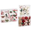 Brubaker Set di 12 Palline Natalizie Trasparenti riempiti con Vari Oggetti Natalizie - Decorazione Naturale dell'albero di Natale in Acrilico - Ø 8 cm