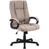 CLP Sedia da ufficio ergonomica con rotelle e regolazione in altezza, sedia direzionale regolabile in altezza, sedia girevole Sparta Colore:tortora