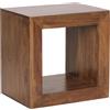 WOHNLING Piedi scaffalature in Legno massello Sheesham 44 Centimetri High Cube Scaffale Design mensola in Legno Prodotto Naturale Stile di Tabella di Campagna