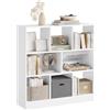 WOLTU Libreria Scaffale Espositore Bianca con 3 Ripiani Mobiletto in Legno