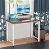 Rcynview Scrivania Gaming con Supporto Monitor da Scrivania Ufficio, Tavolo da Lavoro Computer Facile da Montare, Scrivanie PC per Arredamento Casa Ufficio Cameretta, 80x40x74cm Desk Marrone