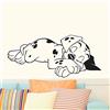 HGTC Adesivi Murali Sweet Dream Cani Dalmata Che Dorme Cucciolo di Animale Adesivo da Parete in Vinile Adesivo Murale Poster per Bambini Nursery Kids Bedroom Decor