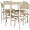 yelloo - Tavolo Bar con Sgabelli Salvaspazio, Angolo Bar per Casa, Tavolino Bar uso Interno, Ideale per Birreria, Pizzeria, Perfetto per Arredare Casa con Stile (Portofino - Tavolo + 4 Sedie)