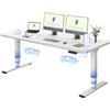 FLEXISPOT Scrivania Regolabile in Altezza 180×80 cm con Doppio Motore e Porta USB, Piano Monoblocco da 25 mm, Gambe a 3 Sezioni, Portata 120 kg, 4 Memorie, Rilevamento Ostacoli