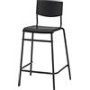 IKEA STIG Sgabello da bar con schienale, 63 cm, nero/nero