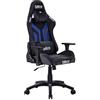 Brigros Nitro - Sedia Gaming In Tessuto Scamosciato E Similpelle Reclinabile 155° Con Cuscino Lombare E Cervicale, Sedia Da Gaming Ergonomica Con Braccioli 3D Regolabili Modello Flyco (Blu/Nera)