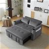 KecDuey Divano letto multifunzione, divano pieghevole con funzione sonno, divano letto con portabicchieri e cuscino, adatto per soggiorno, camera da letto, appartamento home theater (grigio)
