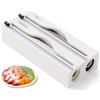 BDXZJ Dispenser di Pellicola, Organizer Cassetti Cucina con Taglierina, Dispenser Pellicola E Alluminio, Cucina Domestica, Porta Carta Forno Pellicola Alluminio B,Two grids