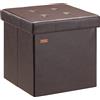 Casaria Deuba Casaria Pouf Salvaspazio Portaoggetti 38x38x38 cm con Coperchio Rimovibile Sedile Imbottito 40 L