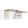 Milionmeblicom Mobilietto Pensile da Bagno Laura Salvaspazio Mobile da Parete Sospeso Armadietto Pieghevole con Apertura Telescopica Mobilietti con Ripiano, Bianco Lucido, 30 x 90 x 23 cm