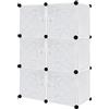 Aufun armadio portatile fai da te,armadio combinato modulare, armadio pieghevole,sistema di scaffali senzasalvaspazio, cubo ideale per riporre libri, giocattoli,file74.5x 37 x 112cm(6cubi,bianco)