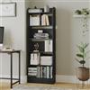 Hzuaneri Libreria 6 Ripiani, Nero, 24x60x170 cm, BC11104X