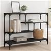 IBUQDDV Tavolino Tv Tavolino Da Salotto Moderno Tavolino Soggiorno Moderno Salotto Da Giardino Esterno Tavolino Consolle Nero 100x30x75 cm in Legno Multistrato per Ufficio Balcone Soggiorno Sala Studio