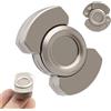 NZVQH Fidget Spinner Magnetico Argento, Giocattolo da Dita Antistress, Spinner Magnetico 3-in-1 Scorrevole, Migliora Concentrazione e Rilassamento, per Adulti e Ufficio