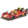 Burago BBURAGO Ferrari 499P LMH 24H Le Mans Champion 2024#50 Scala 1:43, Replica Diecast con Teca Trasparente, Licenza Ferrari, Età 14+
