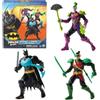 DC Comics, Batman Ninja Strike - Set di 3 action figure da combattimento con accessori pop-up ninja, giocattoli per bambini per ragazzi e ragazze dai 3 anni in su