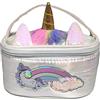 Girabrilla Puffer Unicorn Case White, 1 mini Porta Oggetti Bianco con Unicorno iridescente