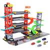 Dickie Toys - Parcheggio a 4 piani per bambini dai 3 anni (87 x 52 cm) con accessori - ampio parcheggio giocattolo su 5 livelli con ascensore, pista, auto giocattolo, elicottero, luce e suono