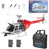 RCXTechPro RC ERA C138 Bell 206 RC Elicottero per adulti, scala 1:30 6CH giroscopio a 6 assi singolo rotore elicottero con posizionamento del flusso ottico Mantenimento dell'altitudine Volo stabile -